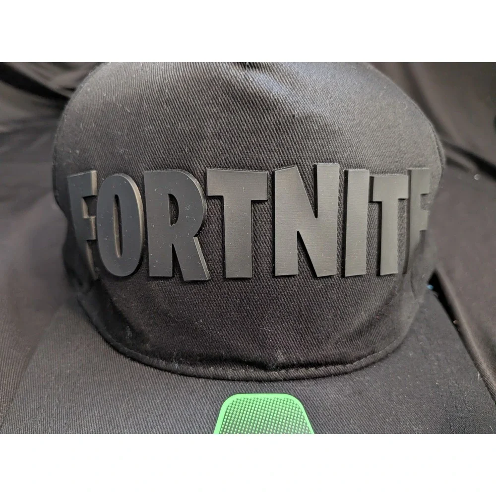 FORTNITE YOUTH OSFM Hat Cap Snap Back BLACK ON BLACK GAME XBOX‎